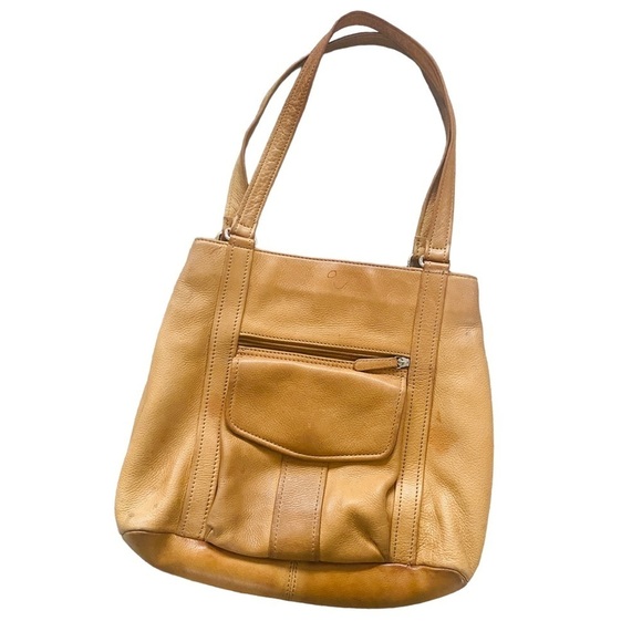 Fossil Tan Leather Satchel Bag - Picture 1 of 16